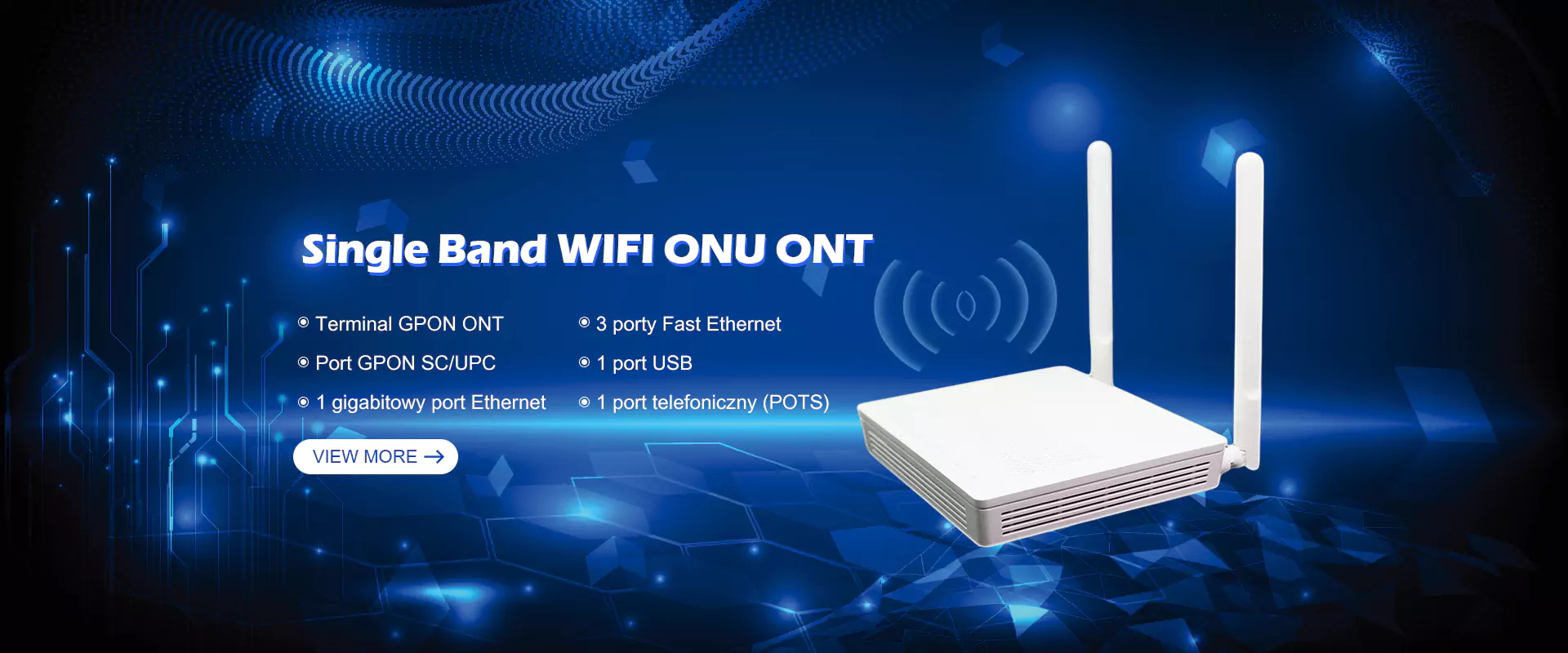 Soláthraí an bhanda aonair WiFi Onu Ont